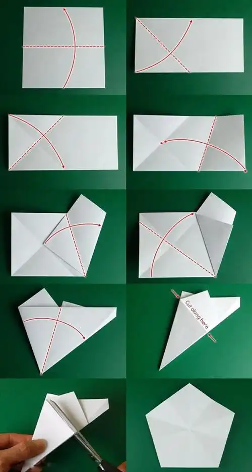 一款漂亮立体五角星的折法