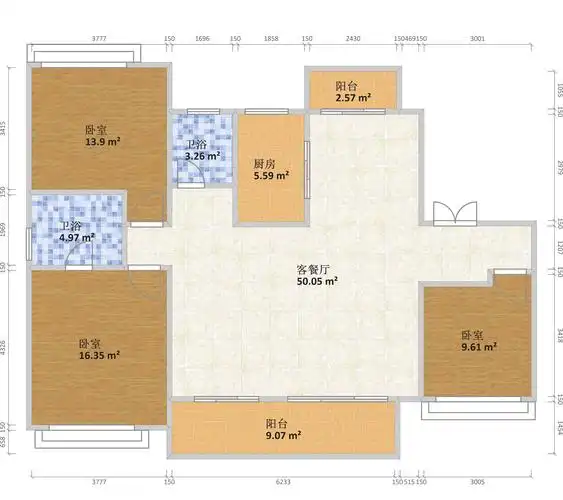 龙湖佳兴紫云台洋房b户型户型图