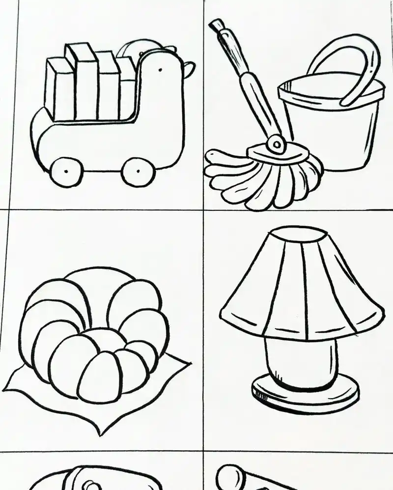 静物简笔画——家具篇 (以上均为临摹) 学前教育专业的懂得都懂哈哈