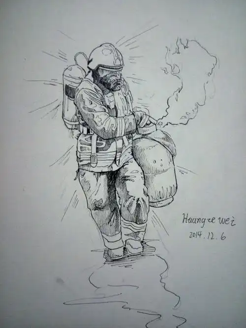 向消防战士致敬