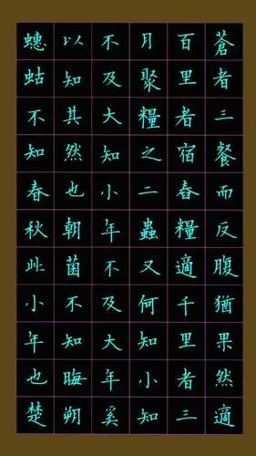 中国硬笔书法名家王朔峰硬笔唐楷习作——庄子《逍遥游》 1-5