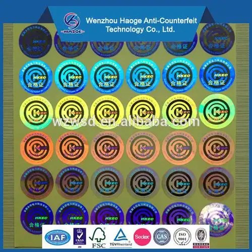 custom 3d holographic hologram sticker & hologram laser sticker