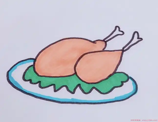 鸡腿画法简笔画鸡腿怎么画步骤