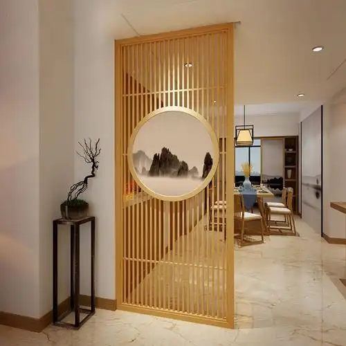 隔断装饰网红隔断定制屏风隔断客厅隔断实木进门玄关屏风