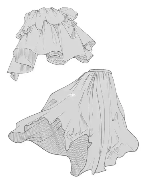 布褶  #画画  #每日一画  #寻找小红书绘画大神  #衣服褶皱怎么画