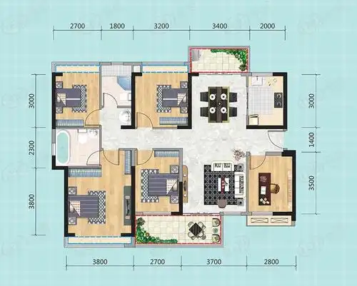 a户型五房户型图