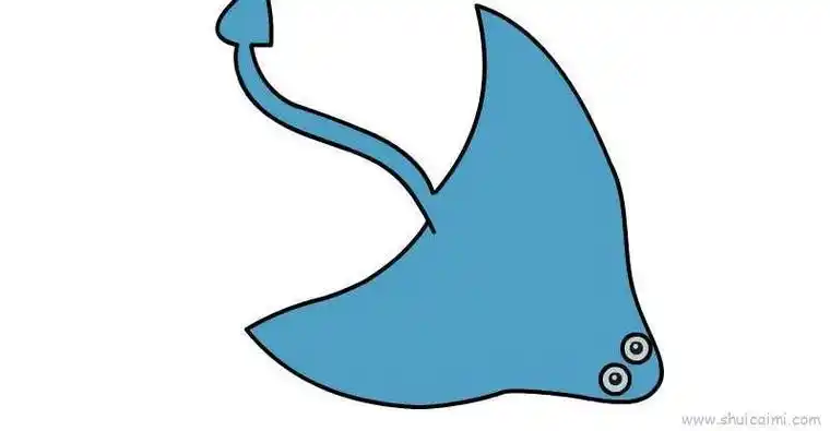 简单手绘画魔鬼鱼简笔画教你怎么画魔鬼鱼图片海洋动物简笔画图片大全