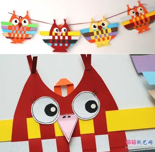 纸条编织猫头鹰——龙小线上作业秀