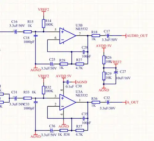 ne5532放大电路输入信号过大负半轴会肖波