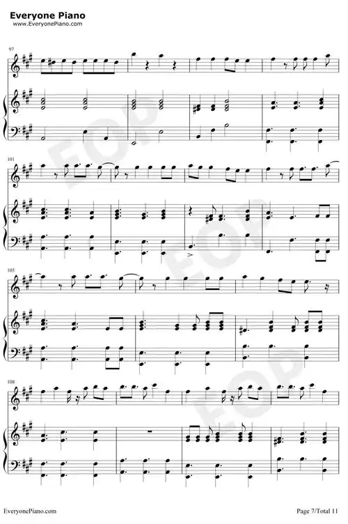 异类钢琴谱-华晨宇7