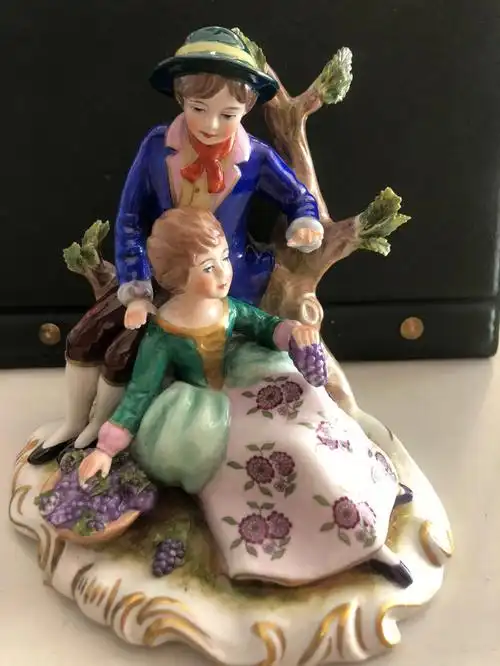 意大利卡波迪蒙特情侣瓷偶