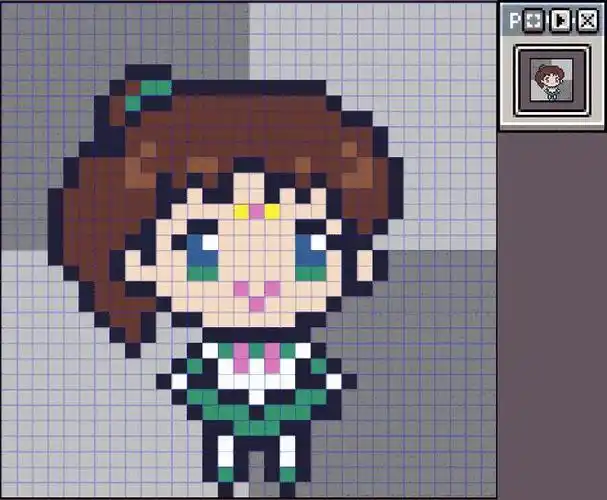 简单可爱美少女战士手绘像素画拼豆图案