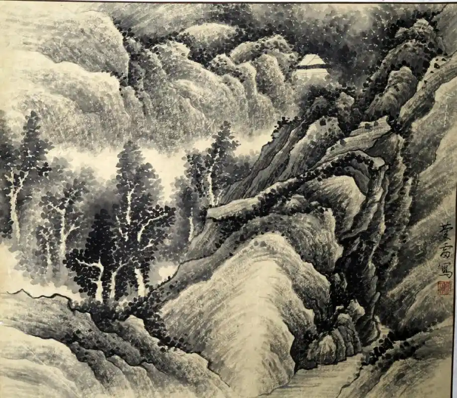 当年临的龚贤山水