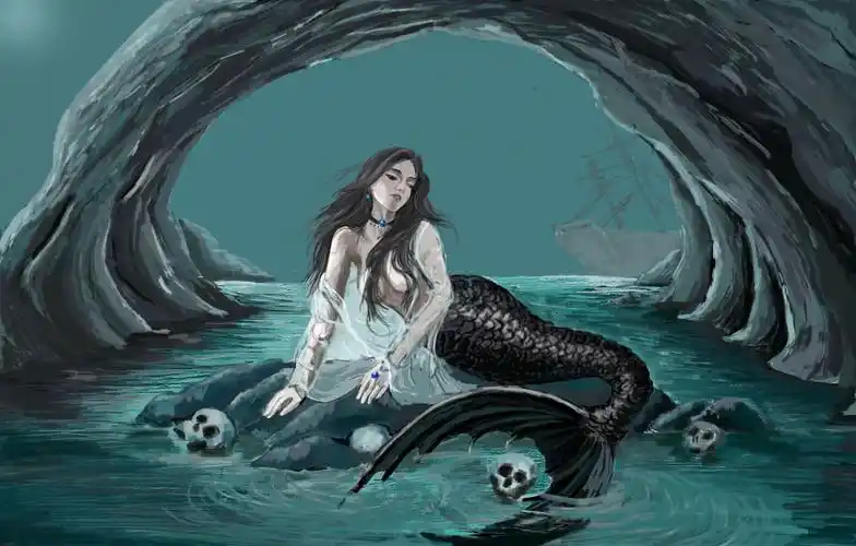 暗黑系的美人鱼,妖娆,孤独,艳美,真正的不可方物···2|0|132原创