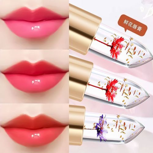 【抖音同款】玫瑰花温变口红不沾杯不掉色防水滋润保湿变色唇膏