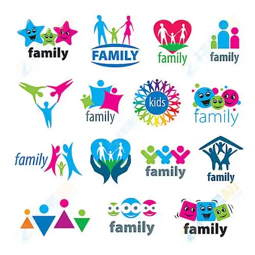 创意家庭主题logo矢量素材下载