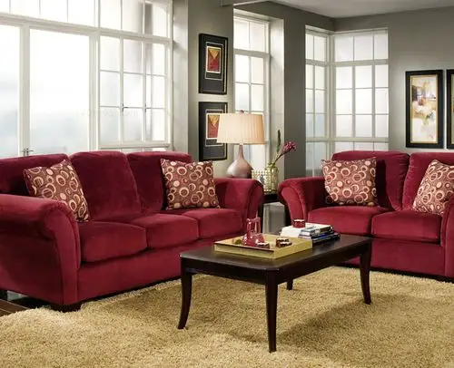 红色沙发与客厅的搭配图片欣赏