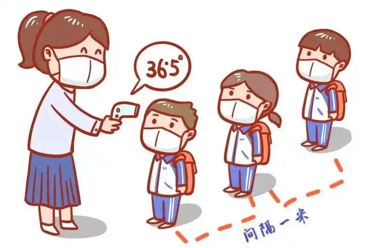 5.教育孩子在校门前间隔一米,有序排队,并能以身作则.