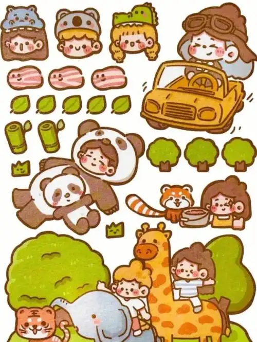 木子李手帐贴纸