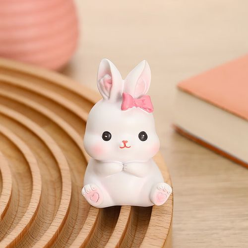 家居套装兔年吉祥物新款网红卡通可爱小兔子办公桌面摆件 呆萌兔兔