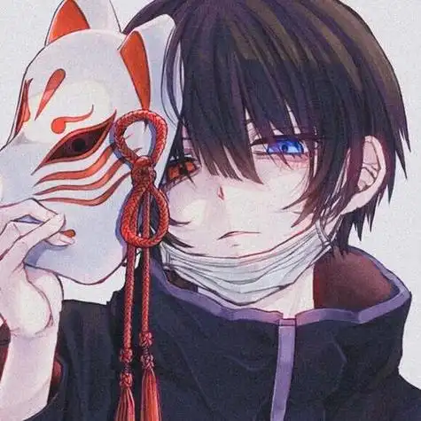 戴面具的动漫人物男生头像,戴面具的动漫人物画