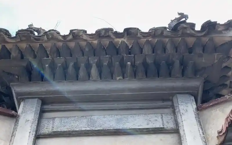 几百年的老房子,屋檐雕刻都是古董!