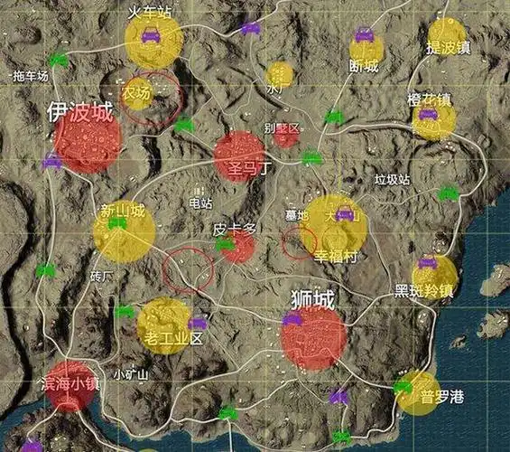 和平精英四大地图地形资源量建筑分布一览 吃鸡必看图鉴