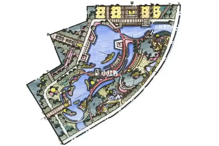 景观设计  #景观  #湿地公园  #公园  #马克笔手绘  #景观快题