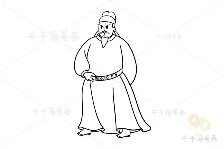 唐高宗李治简笔画