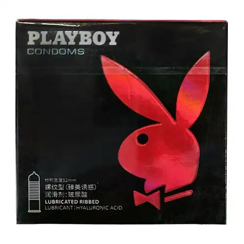 花花公子playboy 避孕套安全套玻尿酸螺纹款 10盒