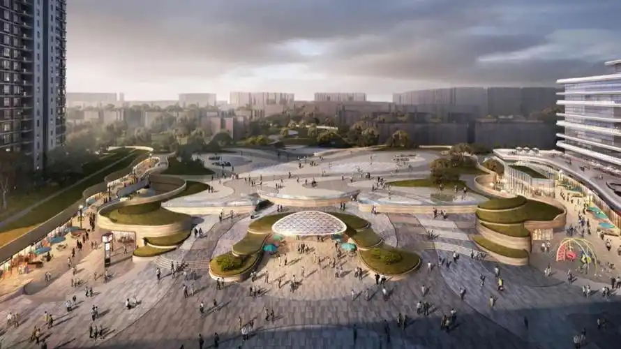 商业广场意向图