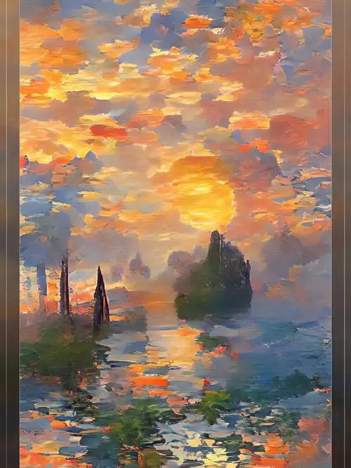 莫奈的印象日落🌄🌇🖼️