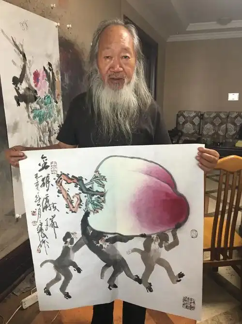 画家徐培晨是当代中国画坛的重要代表之一,他的猴画作品备受瞩目.