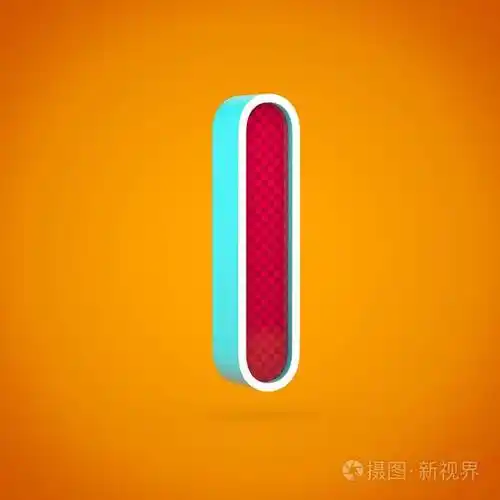 红色字母l小写3d渲染红色字体在热橙色背景下隔离碳纤维纹理
