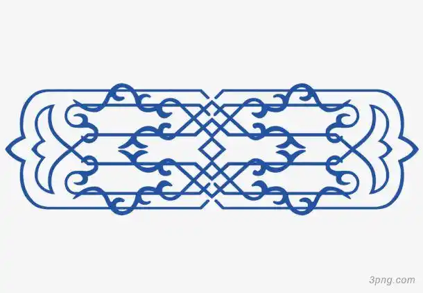 蒙古花边png素材透明免抠图片-装饰效果