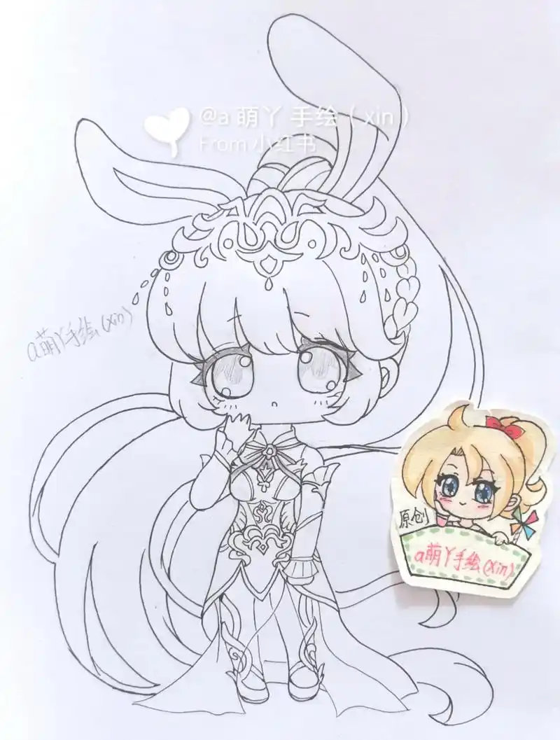 斗罗大陆小舞动漫手绘马克笔简笔画画的日常 原创原图参考: 网络图片