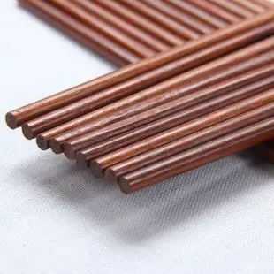 无漆蜡天然原木实木高档红胶木筷子10双套装买二送一中式餐具包邮