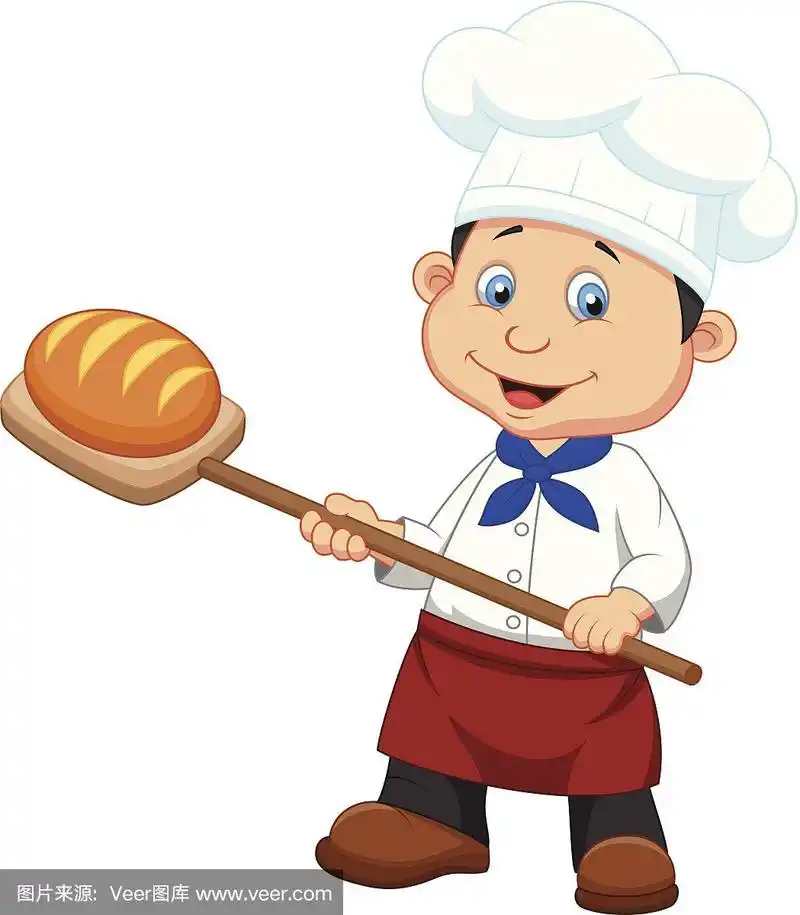 面包,卡通,烘焙师,可爱的,清新