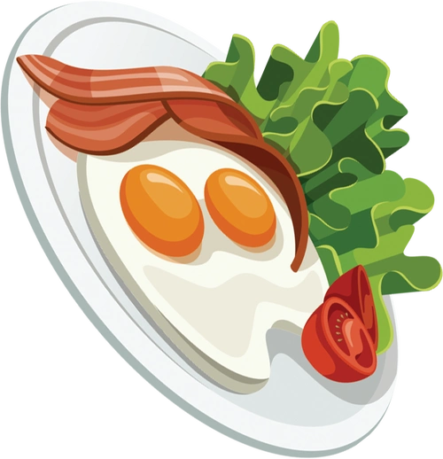 早餐食物卡通手绘图标元素