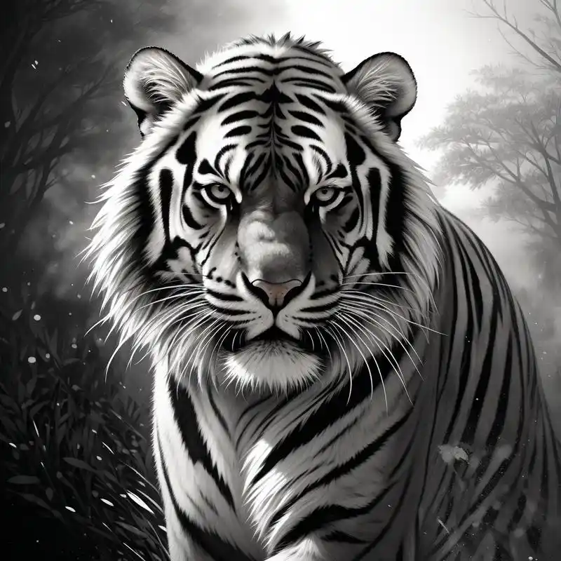 黑白素描老虎头像,超霸气99 今天给大家带来的是一组黑白素描的老虎