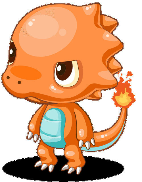 洛克王国-宠物素材【014-烈焰龙】 - 哔哩哔哩