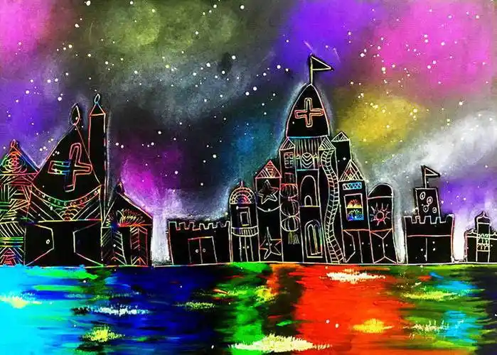 儿童画赏析——美丽的城市,我的家!_少儿_大赛_画苑