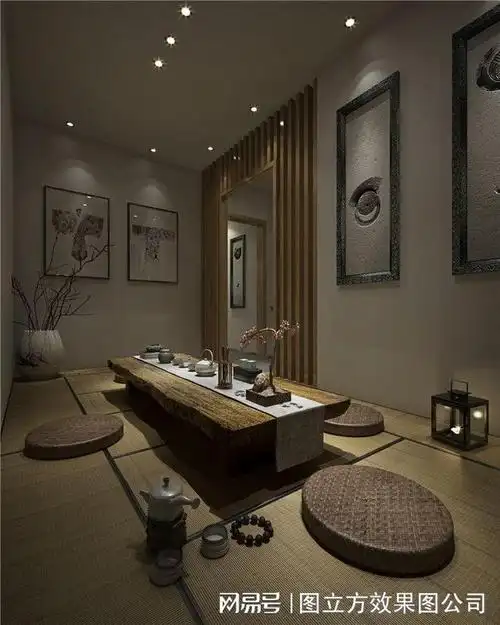 中式简约风格茶室装修效果图