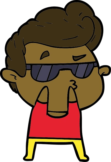 卡通很酷的家伙cartooncoolguy