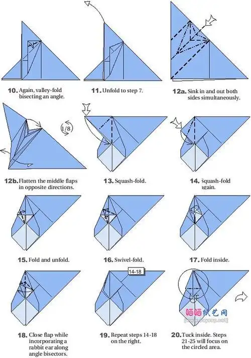 折纸立体老虎折法图解教程教程