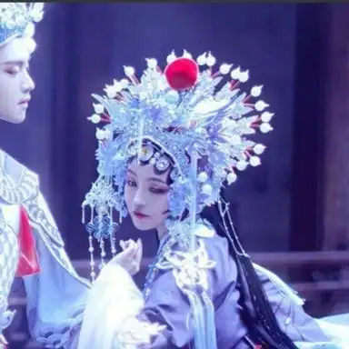 戏曲情侣头像真人戏曲京剧情头一男一女图片头像