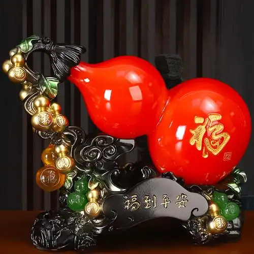 福到平安仿玉葫芦摆件工艺品银行中国平安保险开门红保销会议礼品