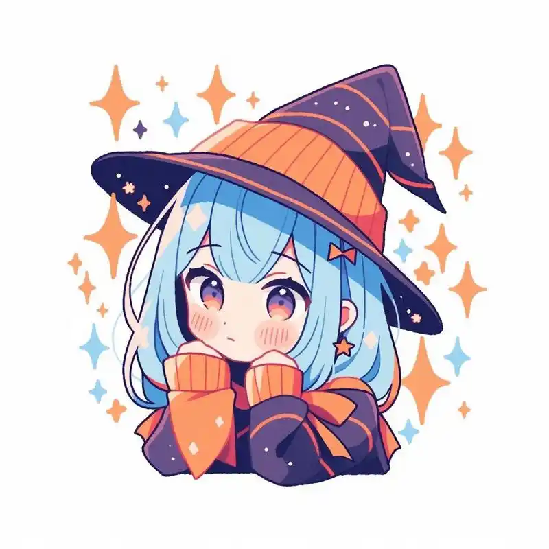 万圣节将至,来款可爱的女巫头像