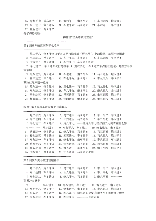 象棋棋谱梅花谱和反梅花谱.doc 11页