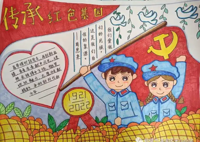 第二张简单红领巾心向党争做新时代好队员手抄报1,第一张